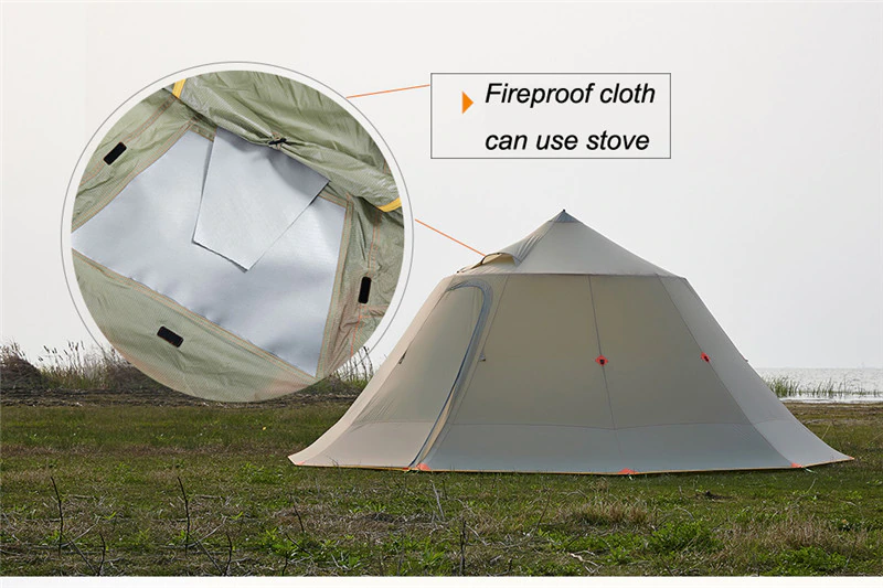 Cheap Goat Tents Asta Gear Outdoor Light Weight Pyramid Tent 4 Season 10 Persons Team Family Camping Equipment Mountain House   